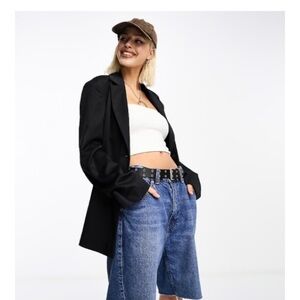 Collusion Black Women's Blazer oversized with pockets size 8